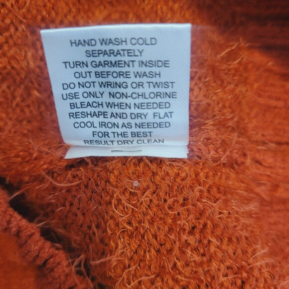 Hippie Rose Chenille Cropped Eyelash Striped Back Zip Crewneck Sweater - Picture 9 of 9